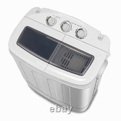 11lb Automatic Washing Machine Compact Twin Tub Laundry Washer Spin Dryer Timer