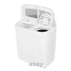 11lb Portable Washing Machine Compact Mini Twin Tub Laundry Washer Spin Dryer UK