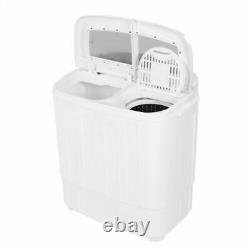 11lb Washing Machine Compact Mini Twin Tub Laundry Washer 7.7lb Spin Dryer Timer