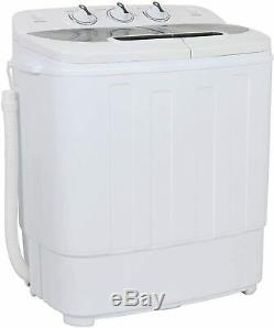 13 lbs Portable Compact Twin Tub Washing Machine Wash Spin Cycle Drain NEW