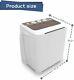 17 Lbs Portable Compact Twin Tub Washing Machine Wash And Spin Cycle Drain New