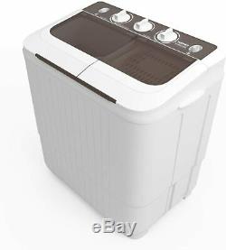 17 lbs Portable Compact Twin Tub Washing Machine Wash and Spin Cycle Drain NEW