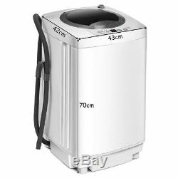 2 IN 1 Free-Standing Compact Automatic Washing Machine Spin & Dry 3 water level