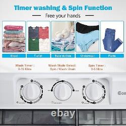 2-in-1 Portable Washing Machine Compact Mini Laundry Clothes Washer Dryer Combo