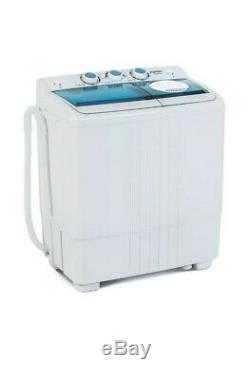 21LBS Mini Portable Washing Machine with Drain Pump Compact Twin Tub Spinner Dryer