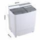 4.5/6kg Portable Washing Machine Compact Mini Twin Tub Laundry Washer Spin Dryer