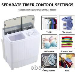 4.5kg Portable Washing Machine Compact Mini Twin Tub Laundry Washer Spin Dryer