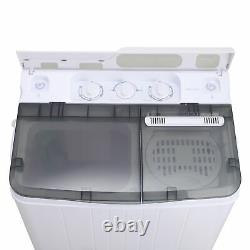 4.5kg Portable Washing Machine Compact Mini Twin Tub Laundry Washer Spin Dryer