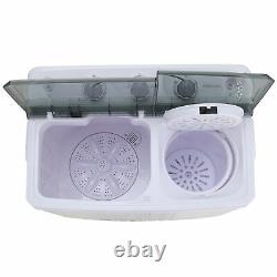 6kg Washing Machine Twin Tub Spin Dryer Camping Laundry Caravan Portable Washer