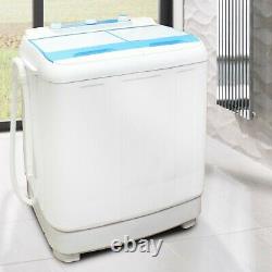 7.2kg Twin Tub Washing Machine Mini Portable Spin Dryer Electric Drainage Pump