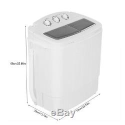 8.4 KG Portable Mini Compact Twin Tub Washing Machine Spin Dryer Washing Drying