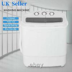 8.4KG 220V Automatic Twin Tub Washing Machine Spin Dryer Laundry Drying Washer
