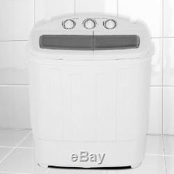 8.4kg Portable Washing Machine Compact Mini Twin Tub Laundry Washer Spin Dryer