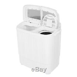 8.4kg Portable Washing Machine Compact Mini Twin Tub Laundry Washer Spin Dryer