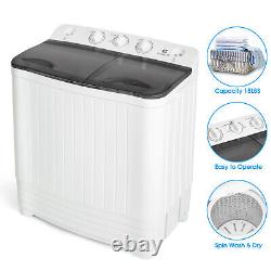 8.5kg(6.5KG Washer+2KG Dryer)Twin Tub Portable Washing Machine Compact Laundry