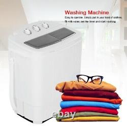 8.5kg Portable Washing Machine Compact Mini Twin Tub Laundry Washer Spin Dryer