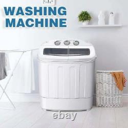 8.5kg Portable Washing Machine Compact Twin Tub Laundry Washer Spin Dryer Home