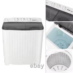 8.5kg Twin Tub Portable Washing Machine Compact Mini Laundry Washer Spin Dryer