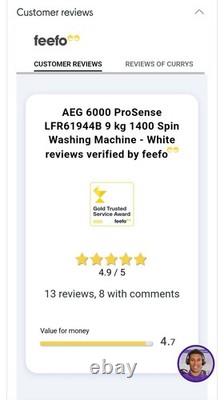 AEG LFR61944B 9kg 1400rpm Washing Machine brand new unused sealed