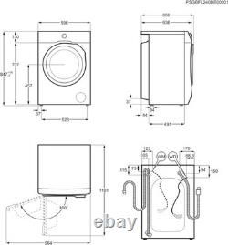 AEG LFX50942B 5000 9kg Freestanding Washing Machine AntiAllergy 1400rpm White