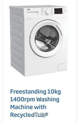 BEKO RecycledTub WTK104121W 10 kg 1400 Spin Washing Machine White