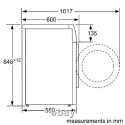 BOSCH Serie 4 Eco Silence Drive 8kg Drum White Washing Machine
