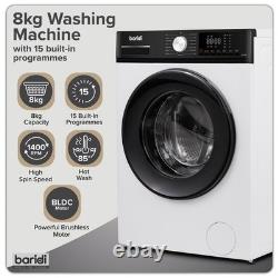 Baridi 8kg Washing Machine Front Loading 1400rpm Energy Rating A White DH262