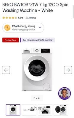 Beko BW1O3721W White Washing Machine 7 KG 1200
