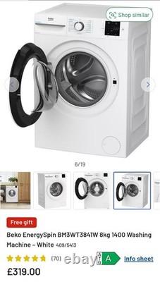 Beko Washing Machine BM3WT3841W Local Delivery
