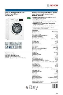Bosch Serie 6 WAT28371GB 9Kg Washing Machine with 1400 rpm White A+++ Rated