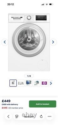 Bosch Series 4 WAN24109GB 8kg 1400rpm Front-Loading Freestanding White VGC