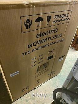 Brand New electriQ 7.5kg 1200rpm Freestanding Top Loading Washing Machine White