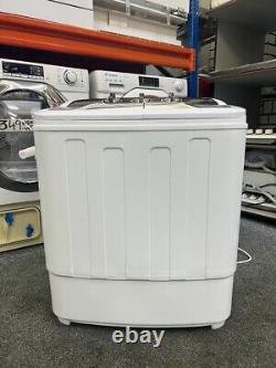 COSTWAY Semi-Automatic Twin Tub Washing Machine with Built-In Drain Pump