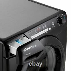 Candy HCU1492DBBE/1 9Kg Washing Machine 1400 RPM D Rated Black 1400 RPM