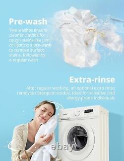 Comfee CFE10EW70/W Freestand Washing Machine, 7KG Load, Heat Wash 90? , Ultra Slim