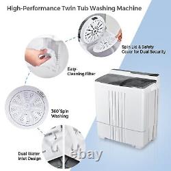 Compact Laundry Washer Portable Twin Tub Washing Machine & Dryer