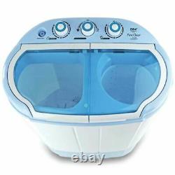 Compact Portable White/Blue Mini Washing Machine and Spin Dryer