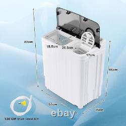 Costway Portable Mini Washing Machine 4.5 kg Compact Twin Tub Laundry Washer