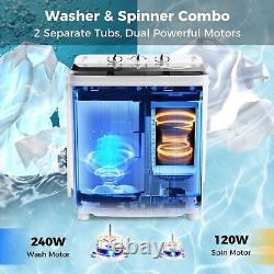 Costway Portable Mini Washing Machine 4.5 kg Compact Twin Tub Laundry Washer