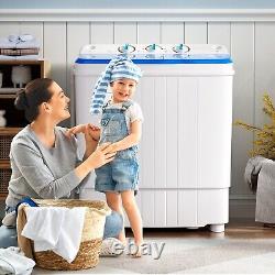 Costway Portable Mini Washing Machine 4.5 kg Compact Twin Tub Laundry Washer