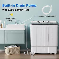 Costway Portable Mini Washing Machine 4.5 kg Compact Twin Tub Laundry Washer