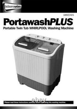 Deluxe Twin Tub Washing Machine Spin Dryer Camping Caravan Motorhome Student