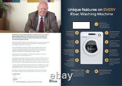 Ebac AWM86D2H-WH Super Silent Washing Machine 8kg, 1600 Spin HOT & COLD FILL
