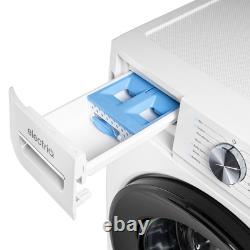 ElectriQ 10kg Washing Machine 1400rpm Steam Quick Wash Inverter Motor A-Rated