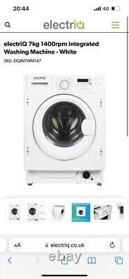 ElectriQ 7kg 1400rpm Integrated Washing Machine White EIQINTWM147 RRP £320