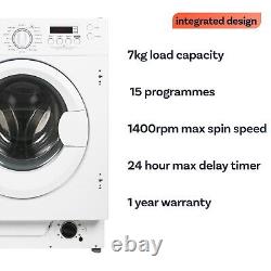 ElectriQ 7kg 1400rpm Integrated Washing Machine White eiQINTWM147A