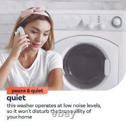 ElectriQ 8kg Washing Machine 1400rpm Black Steam Quick Wash Quiet A-Rated