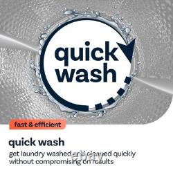 ElectriQ 8kg Washing Machine 1400rpm Black Steam Quick Wash Quiet A-Rated
