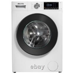 ElectriQ 8kg Washing Machine 1400rpm White Steam Quick Wash Quiet A-Rated