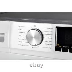 ElectriQ 8kg Washing Machine 1400rpm White Steam Quick Wash Quiet A-Rated